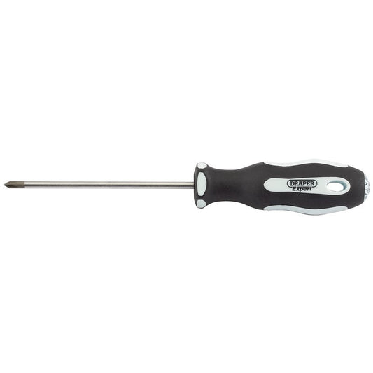 Draper Expert Cross Slot Soft Grip Screwdriver, No.0 x 75mm