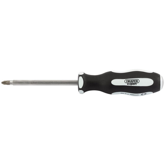 Draper Expert 'Pound Thru' PZ TYPE Soft Grip Screwdriver, No.2 x 100mm