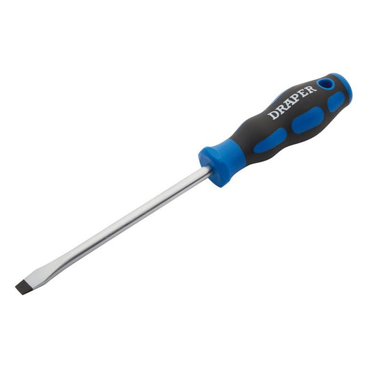 Soft Grip Plain Slot Screwdriver, 8 x 150mm