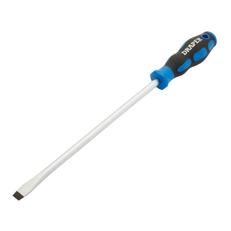 Soft Grip Plain Slot Screwdriver, 9.5 x 250mm