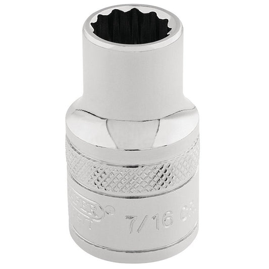 Draper Expert HI-TORQ® 12 Point Socket, 3/8" Sq. Dr., 7/16"