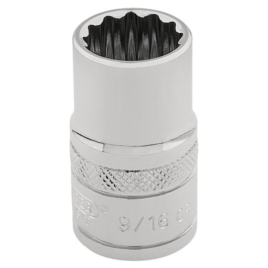 Draper Expert HI-TORQ® 12 Point Socket, 3/8" Sq. Dr., 9/16"