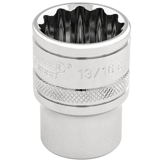 Draper Expert HI-TORQ® 12 Point Socket, 3/8" Sq. Dr., 13/16"