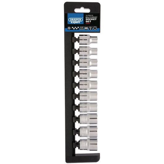 Draper Expert Multi-Drive® Socket Set, 1/2" Sq. Dr. (10 Piece)