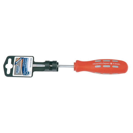 Draper Expert Plain Slot Parallel Tip Mechanics Screwdriver, 5 x 75mm