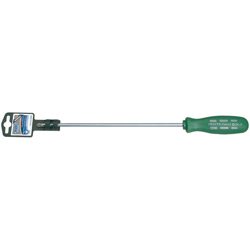 Draper Expert Long Reach Mechanics/Engineers PZ Type Screwdriver, No.2 x 250mm...
