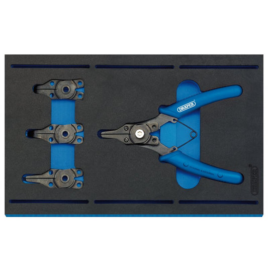 Interchangeable Circlip Plier Set in 1/4 Drawer EVA Insert Tray (5 Piece)