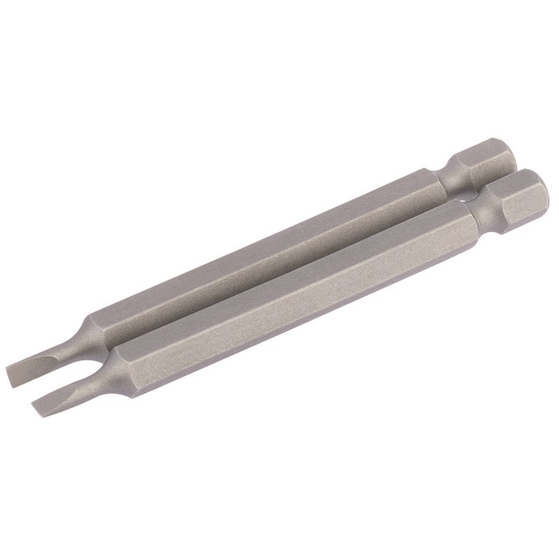 Plain Slot Insert Bit, 3mm, 1/4" Hex, 75mm Long (Pack of 2)
