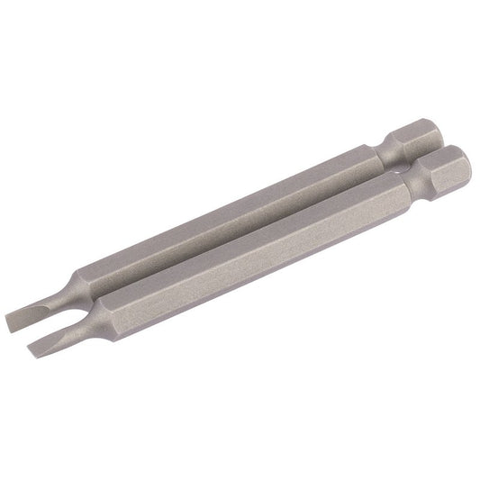 Plain Slot Insert Bit, 3mm, 1/4" Hex, 75mm Long (Pack of 2)