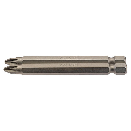 PZ Type Insert Bit, 1/4" Hex, 75mm Long, No.2 (Pack of 2)