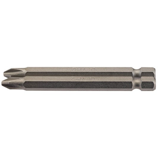Cross Slot Insert Bit, 1/4" Hex, 75mm Long, No.2 (Pack of 2)