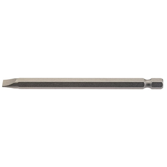 Plain Slot Insert Bit, 6.5mm, 1/4" Hex, 100mm Long (Pack of 1)