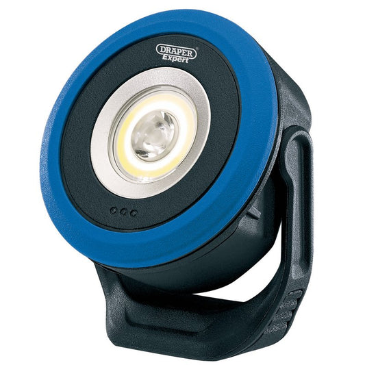 Draper COB/SMD LED Wireless/USB Rechargeable Mini Flood Light, 7W, 670 Lumens, USB-C Cable Supplied