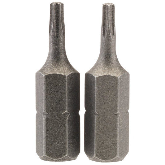 Draper TX-STAR® Insert Bit, 1/4" Hex, 25mm Long, T8 (Pack of 2)