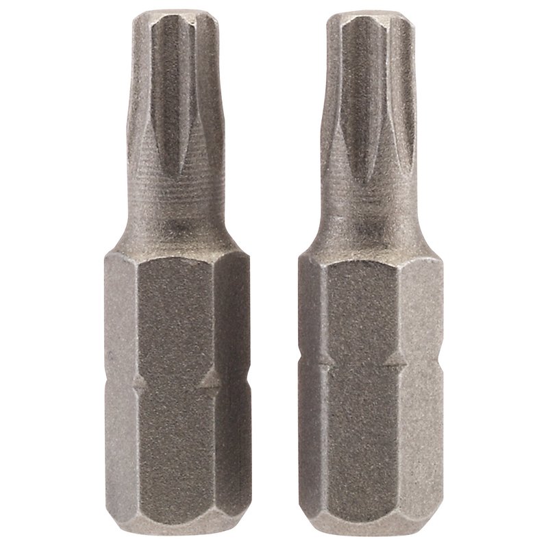 Draper TX-STAR® Insert Bit, 1/4" Hex, 25mm Long, T25 (Pack of 2)