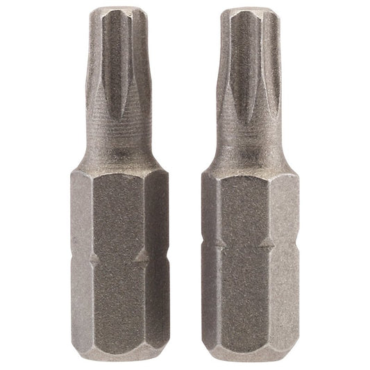 Draper TX-STAR® Insert Bit, 1/4" Hex, 25mm Long, T25 (Pack of 2)