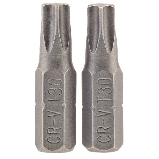 Draper TX-STAR® Insert Bit, 1/4" Hex, 25mm Long, T30 (Pack of 2)