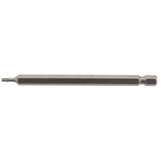Draper TX-STAR® Insert Bit, 1/4" Hex, 100mm Long, T8 (Pack of 1)