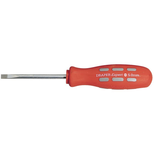 Draper Expert Plain Slot Parallel Tip Mechanics Screwdriver, 75 x 5mm (Sold Loose)