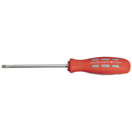 Draper Expert Plain Slot Parallel Tip Mechanics Screwdriver, 100 x 5mm (Sold Loose)