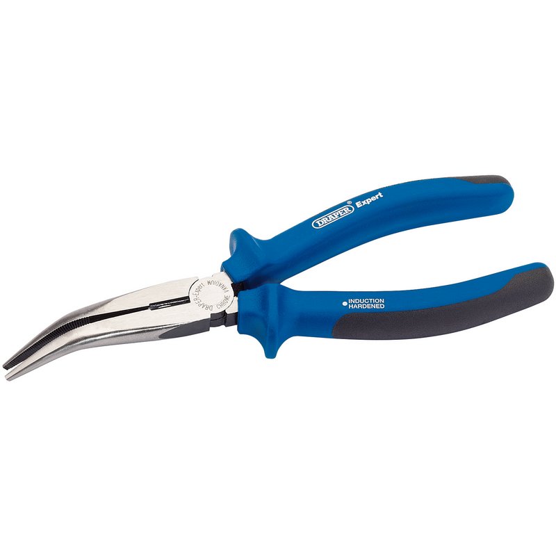Draper Expert Heavy Duty Soft Grip Bent Nose Pliers, 200mm