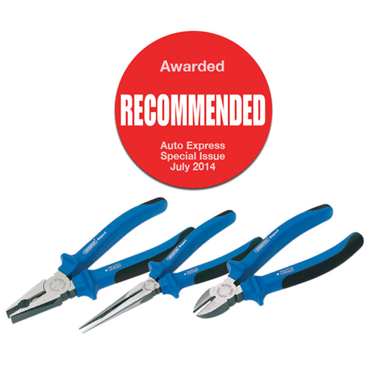 Draper Expert Heavy Duty Soft Grip Pliers Set (3 Piece)