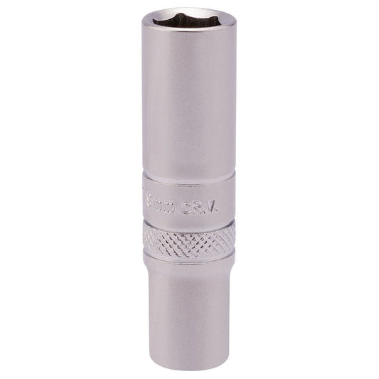 Draper Expert 6 Point Deep Socket, 1/4" Sq. Dr., 9mm