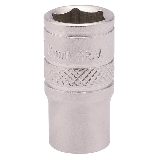 Draper Expert Socket, 1/4" Sq. Dr., 9mm