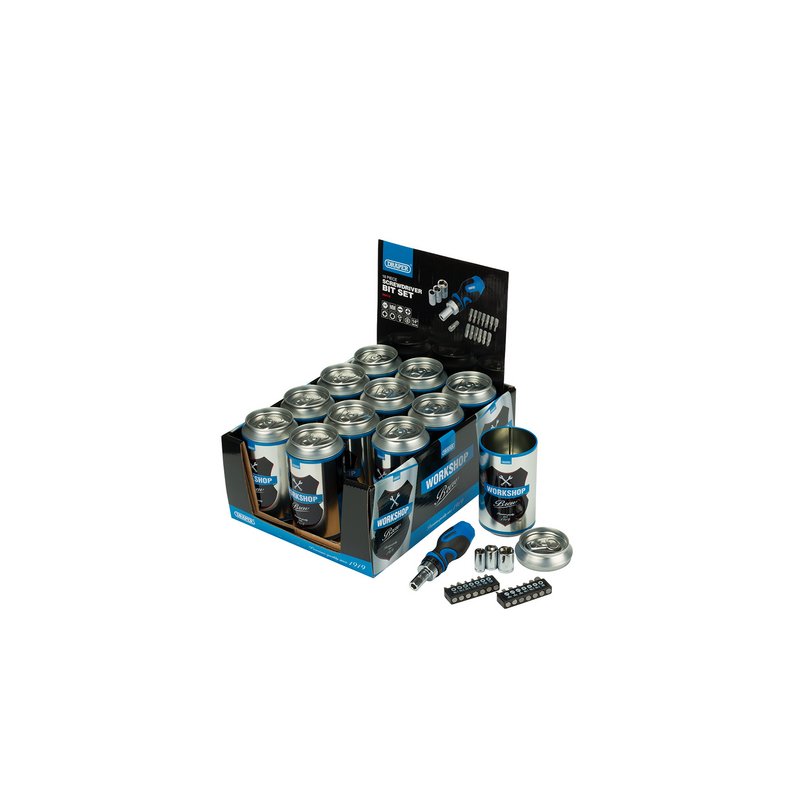 Draper Stubby Ratchet Screwdriver and Bit Set, Special Edition - Workshop Brew (18 Piece)