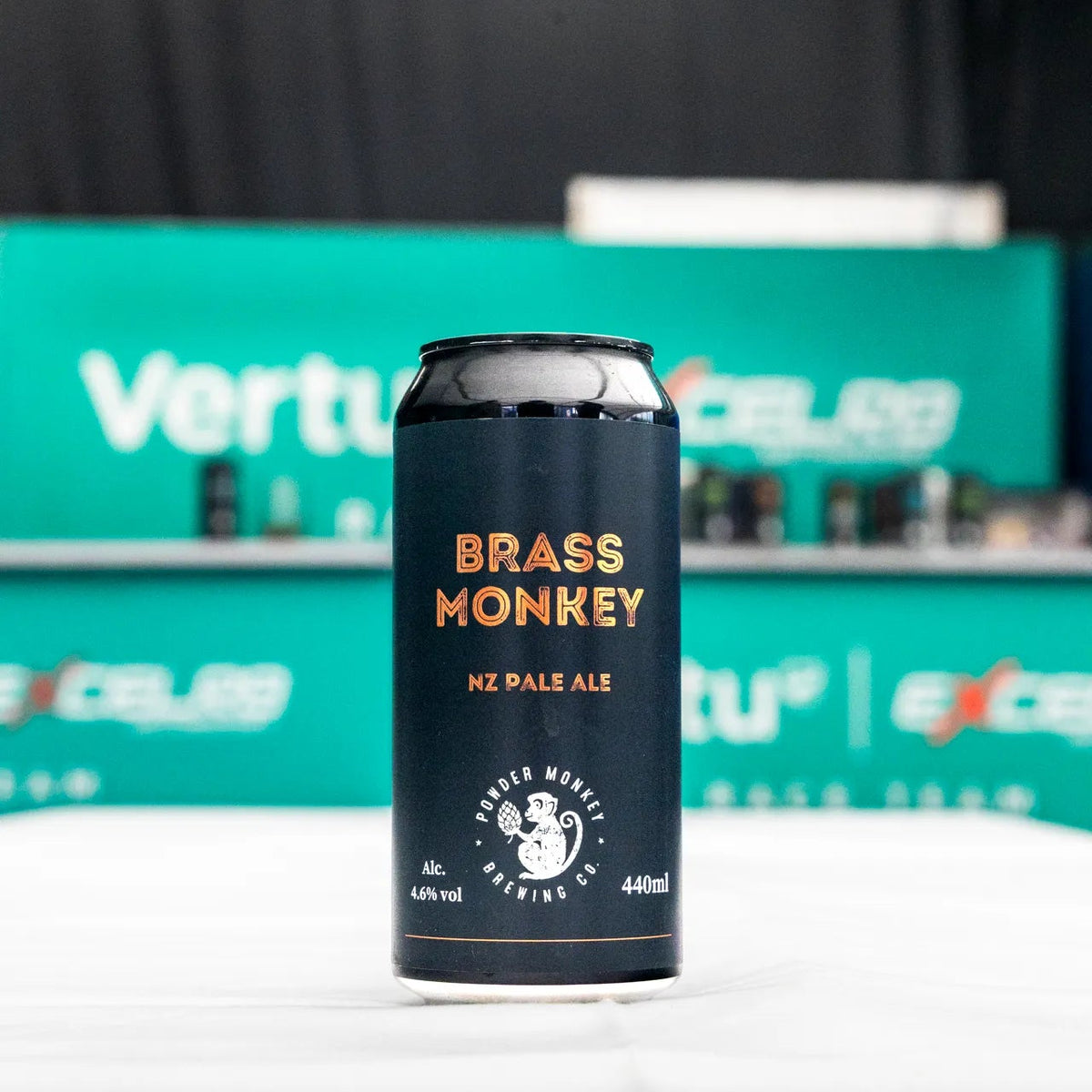 A single can of Brass Monkey Pale Ale