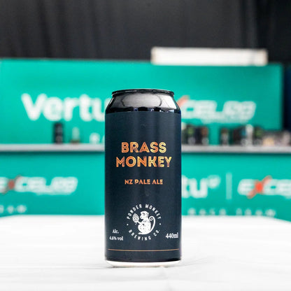A single can of Brass Monkey Pale Ale