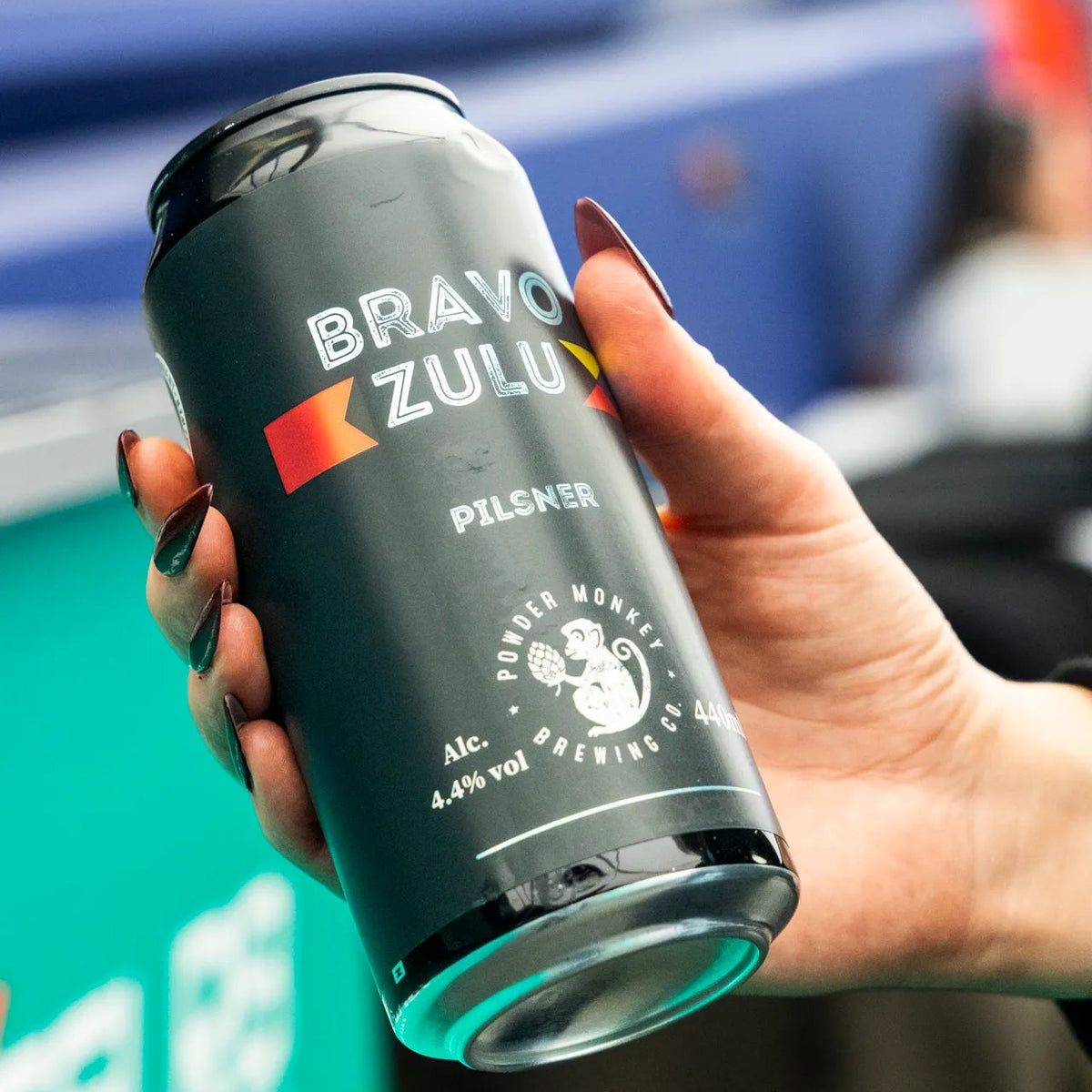 Bravo Zulu Beer in a hand