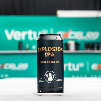 A 440ml can of Explosion IPA West Coast IPA by Power House Brewing
