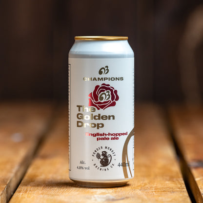 A 440ml can of Champions The Golden Drop English-hopped pale ale